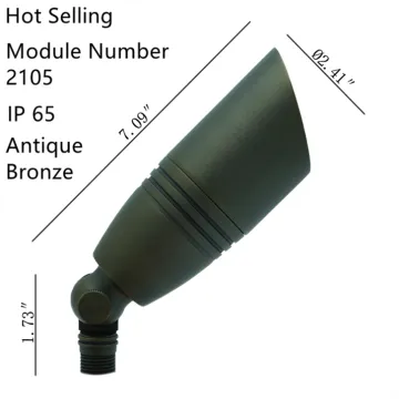 Brass low voltage landscape lighting up spot lights