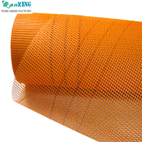 Turkey Market Orange/Putih Bahan Dinding Mesh Kaca Serat