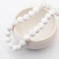 Perles rondes naturelles de Howlite de pierre gemme lâche de 14MM pour faire des bijoux