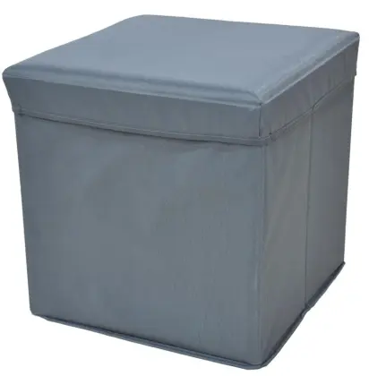 gray storage stool-S