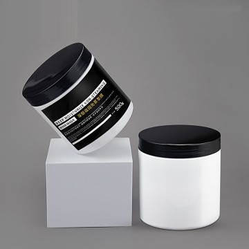 Couverture noire de 500 ml de haute qualité Pocte cosmétique en plastique mat givré givré