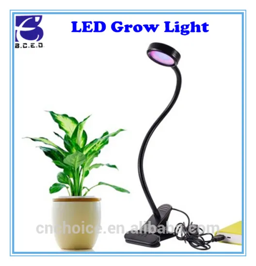 wholesale 8w dimmable clip desk grow light for plant hydroponic growing systems