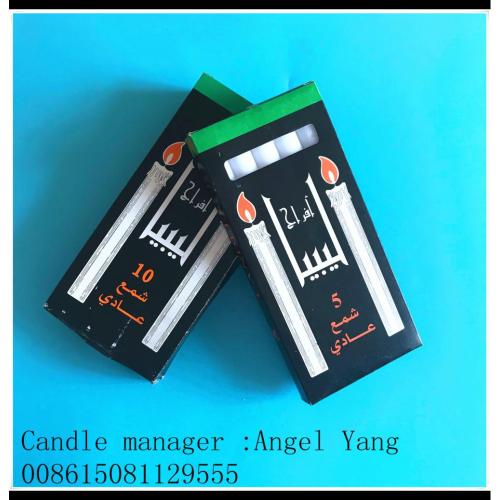 10pcs Libya paraffin black box wax candles
