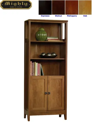 Wooden Rustic Natural 3 Shelf Vintage Wood Bookcase
