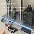 Modern Gun Gray thermostatic piano keys shower set