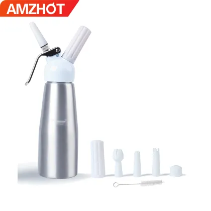Custom LOGO Aluminium 500ML Whip Cream Dispenser with Decorating Tips