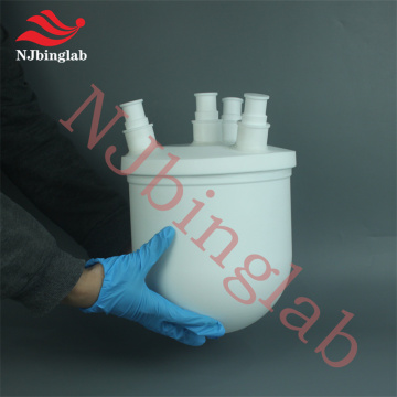 NJbinglab PTFE 5L Round-Bottom Flask, Thick Wall, pressure resistant