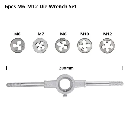 Alloy Steel Wire Taper Die Hardware Tool Metric Hand Tap Die Set