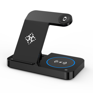 15W Fast Charging Smart 3-in-1 Wireless Charger Station for iPhone 14/13 & Galaxy Watch 4/3