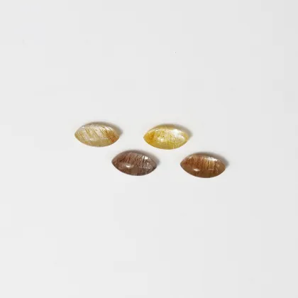 Natural Golden Rutilated Crystal Horse Eye Loose Stones