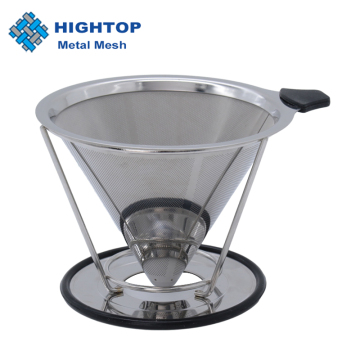 HighTop Outdoor 9-10 Inch Extra Large Manual Coffee Dripper with 50 Micron Stainless Steel Mesh Filter