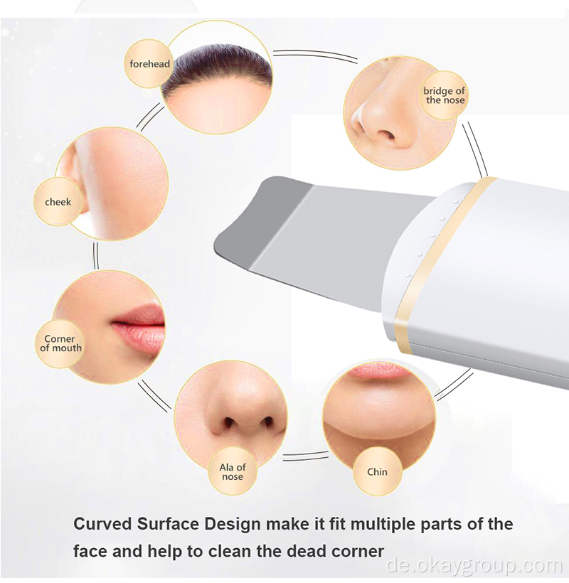 Gesichtsporen-Ultraschall-Hautwäscher-Spatel Mitesser