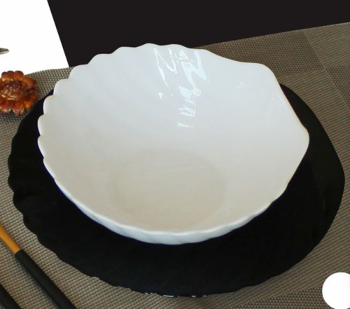 Black And White Glass Tableware Combination Plate