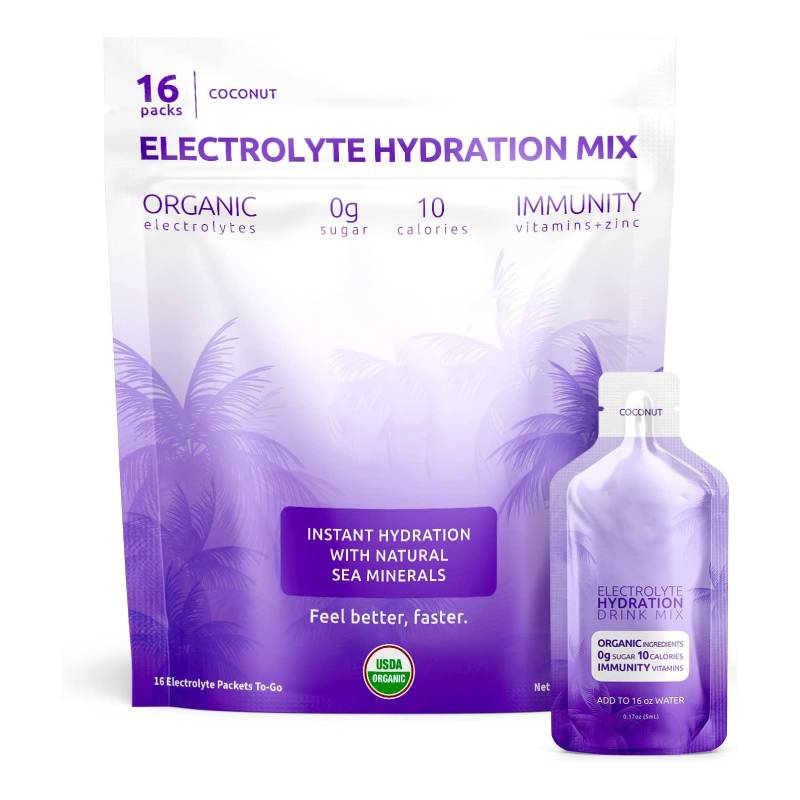 Electrolyte Hydration Packets Relief Rapid Rehydratio