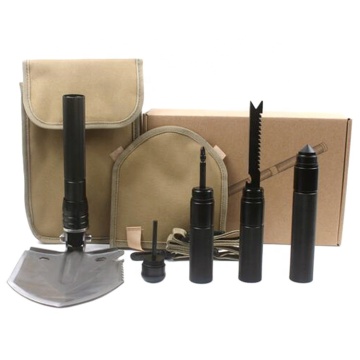 Durable Multifunctional Folding Shovel with Metal Handle for Outdoor Camping