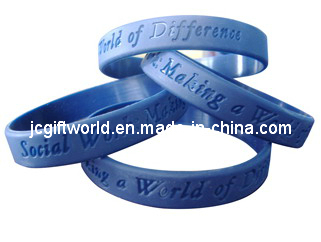 Debossed Silicone Wristband/Bracelet