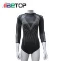 Shiny Dance Gymnastics Leotards con maniche a sette quarti