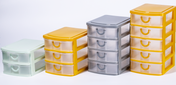 Cassetto per l'organizzatore di plastica del cassetto del desktop di 3 strati