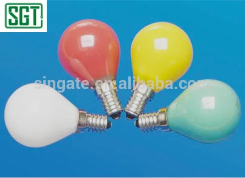 G45 15W 25W/40W E27 E14 color painting inside or clear Incandescent Bulbs