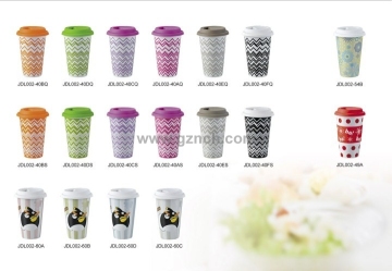 Ceramic cup mug wholesale advertising Chunxiao series of high-quality multi-color double insulation cup of Starbucks