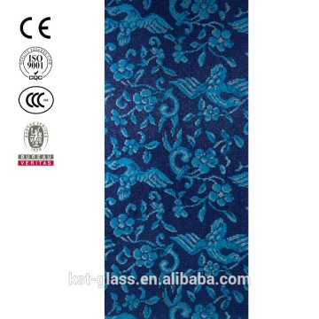 blue china birds mosaic pattern