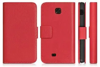 Book Type Soft LG Cell Phone Covers Shockproof For LG Optim