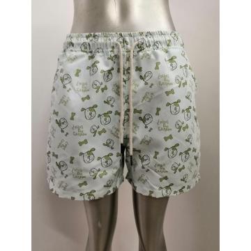 Herenstrandshorts met schattige cartoonhonden