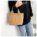 Multicolor Canvas Tote Lunch Bag With Pockets