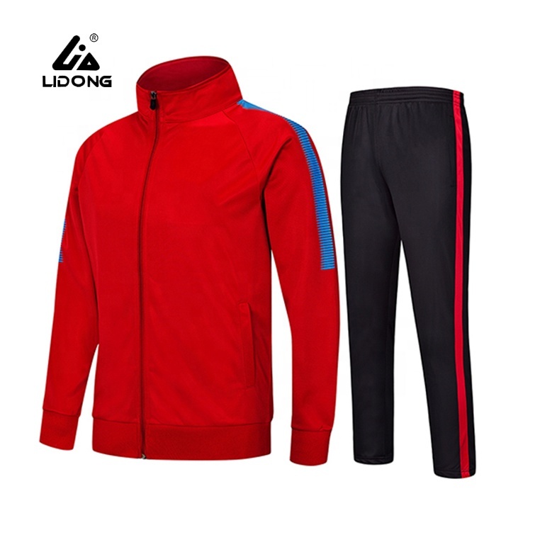 High Quality Sportswear 100% Polyester Blue Tracksuit