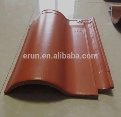 China new product ceramic roof tiles, red color glazed clay building materials