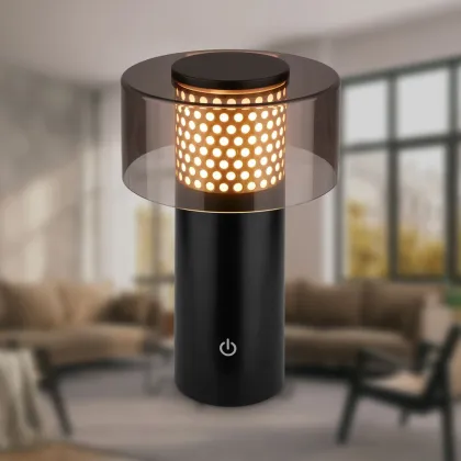 Gila Cordless LED Table Lamp Touch Dimmable Black