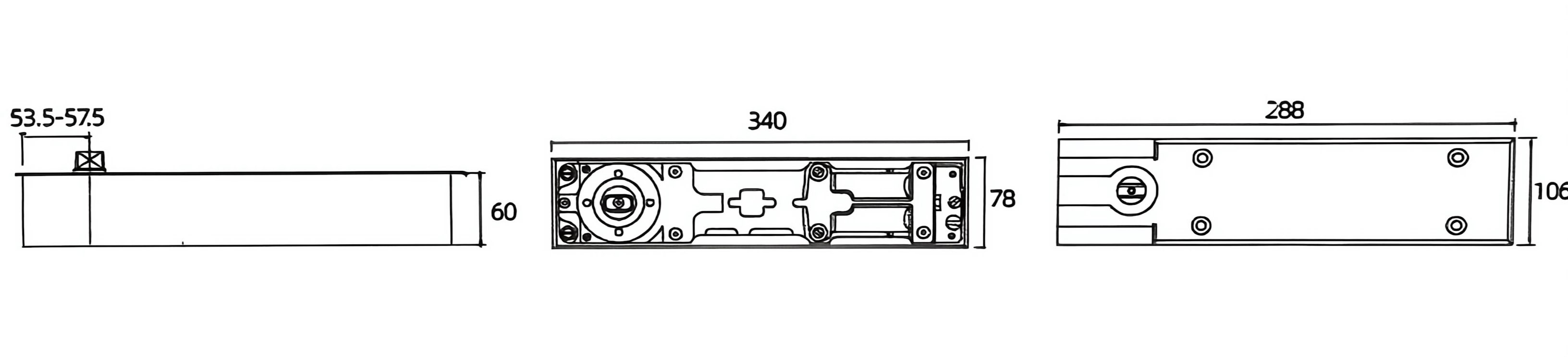 floor spring glass door