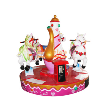 Electric 3-Player Carousel Horse Amusement Park Ride Fairground Equipment for Sale