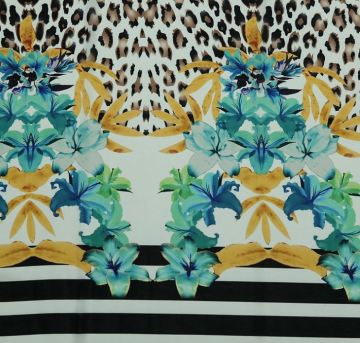 Customize Stretch Tropical Print Fabric