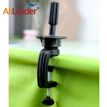 AliLeader Wholesale Black Mannequin Head Table Holder Training Head Plastic Clamp Wig Stand