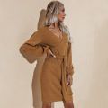 Women's Long Sleeve Knit Sweater Dresses