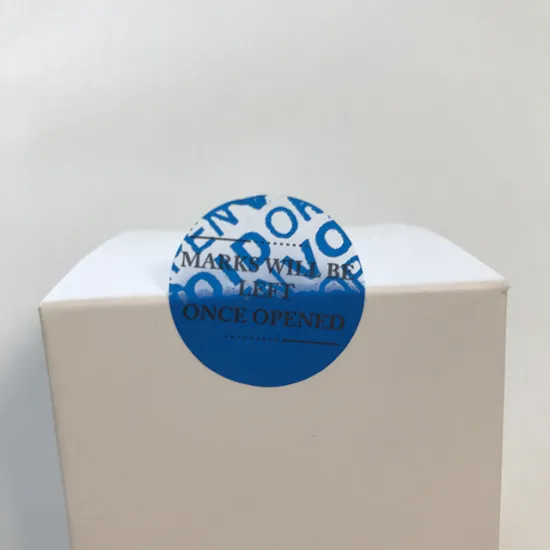 Blank tamper void self-adhesive labels