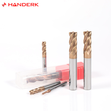 HANDERK OEM HRC55 4-Flute Solid Carbide End Mill: Your Ultimate CNC Cutting Tool for Efficient Face Milling