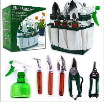 Polyester Handle Auto DIY 7PCS Garden Tool Bag Set Case Kits