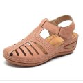 Kvinnor PU High Heel Roman Sandaler Comfy Summer