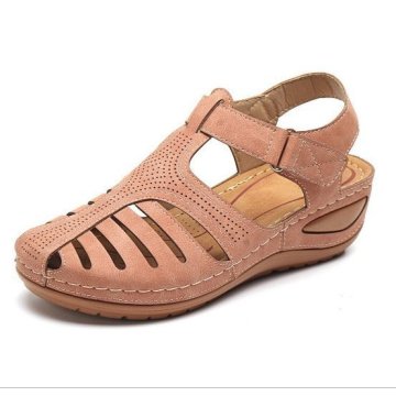 Mujeres PU High Heel Roman Sandals Summer