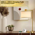 Dual-Port USB Bedside Lamp Fully Dimmable Reading Light