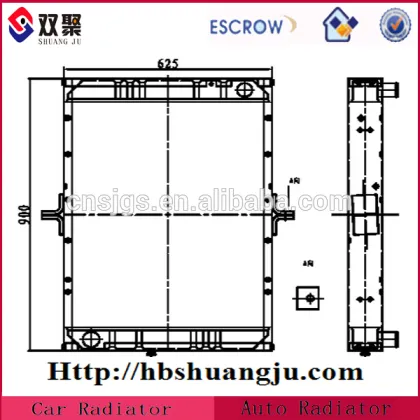 China Dongfeng Heavy Duty Truck Radiator