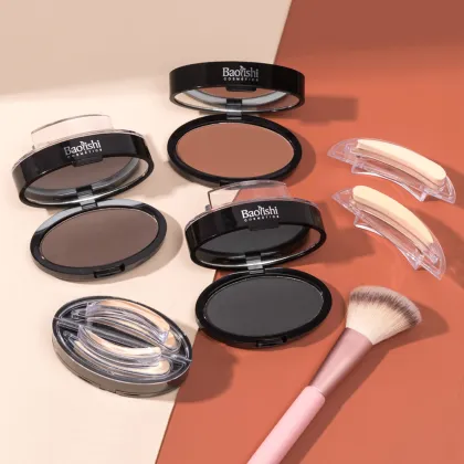Professional Eyebrow Powder Stamp Kit with Waterproof Brow Enhancers