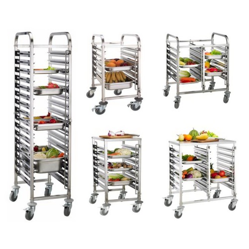 Stainless Steel Catering GN Pan Rack Trolley