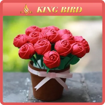 2015 handmade non-woven export fresh cut flowers roses