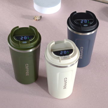 Portable Vacuum Flasks Travel Insulated Cafe Cup510ml Smart Thermos Bottle LED Temperature Display Thermal Mug