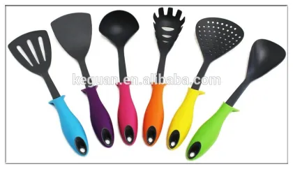 KG-0001 food grade TPR handle nylon fast food kitchen utensils