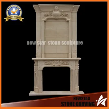 Marble Sculpture Stone Fireplace Surround Fireplace Mantel