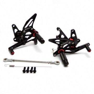 Motorcycle Rear Set for Suzuki GSX R600 and GSX R750 Models (2006-2010) - Black